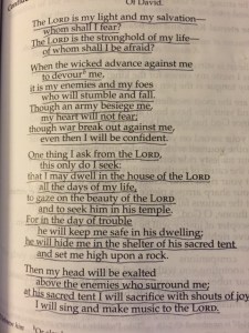 May 9 Psalm 27 2015