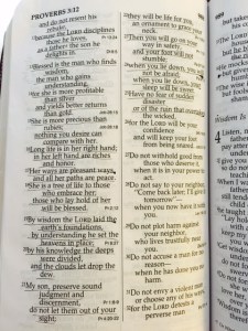 Proverbs 3 to verse 25
