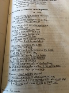 May 10 2016 psalm 27